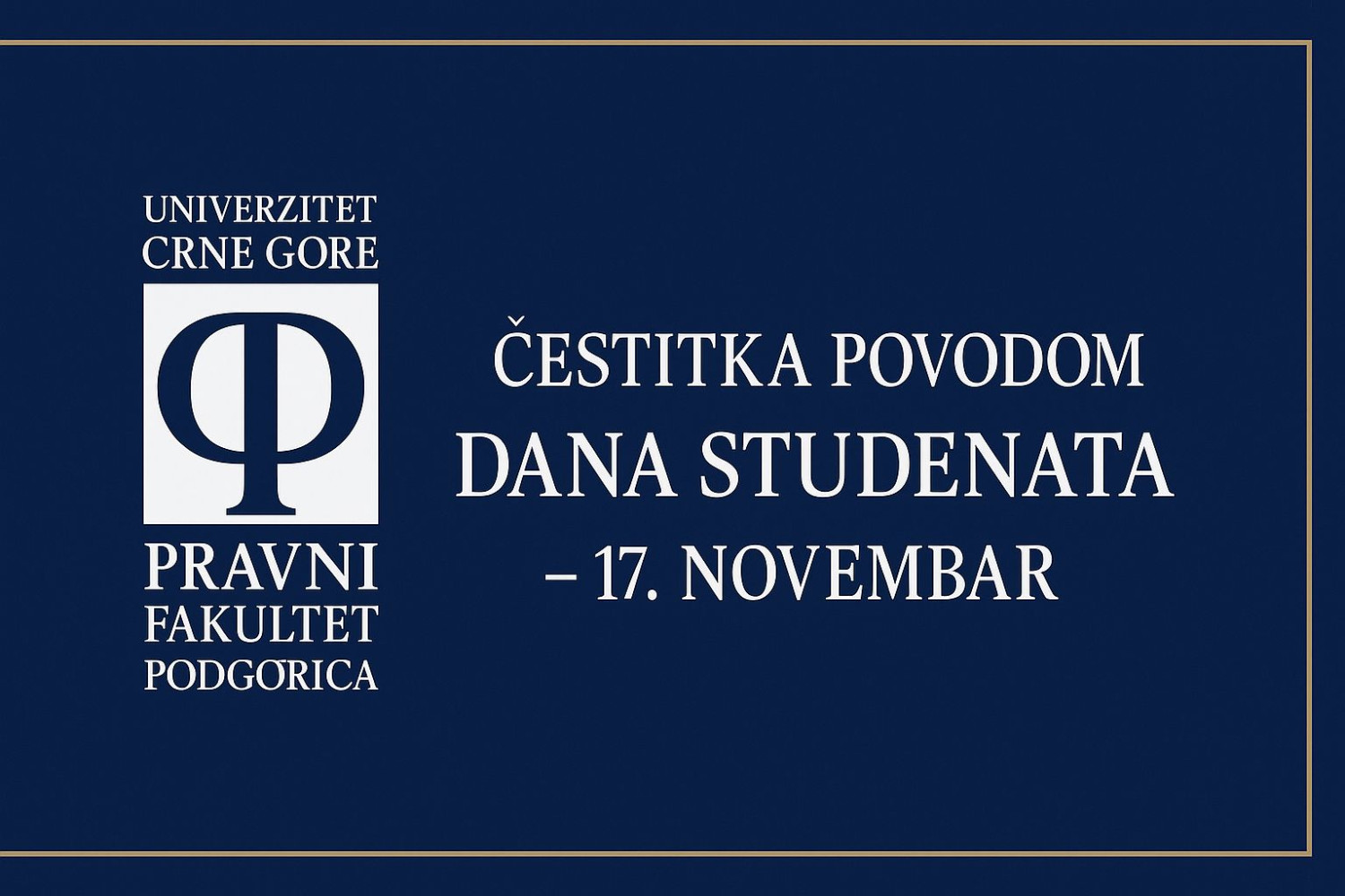 Čestitka povodom Međunarodnog dana studenata – 17. novembra