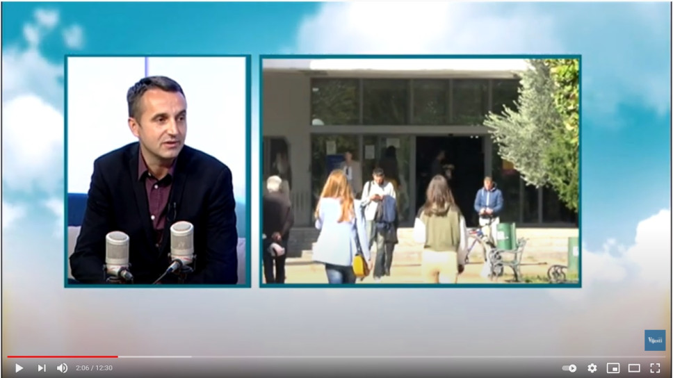 Prorektor Mićanović o obrazovanju i izazovima u novoj studijskoj godini za TV Vijesti