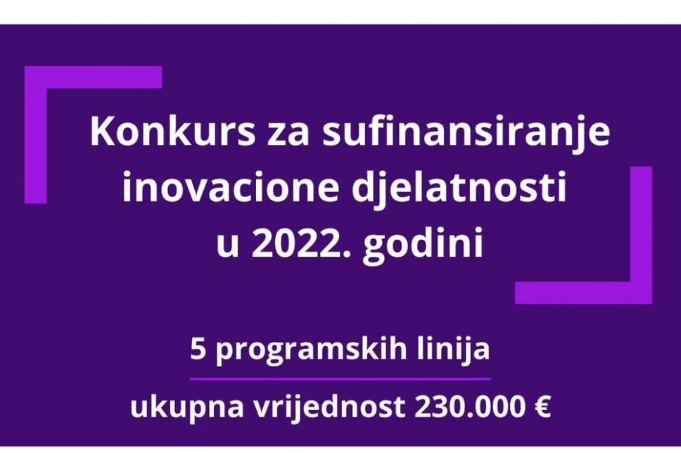 Predstavljeni načini sufinansiranja inovacione djelatnosti u 2022. godini