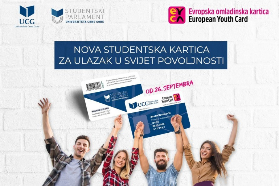 Dodjela UCG&EYCA kartica brucošima od ponedjeljka - 26. septembra