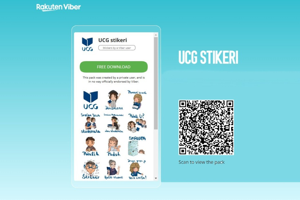 Viber Stickers of the University of Montenegro  