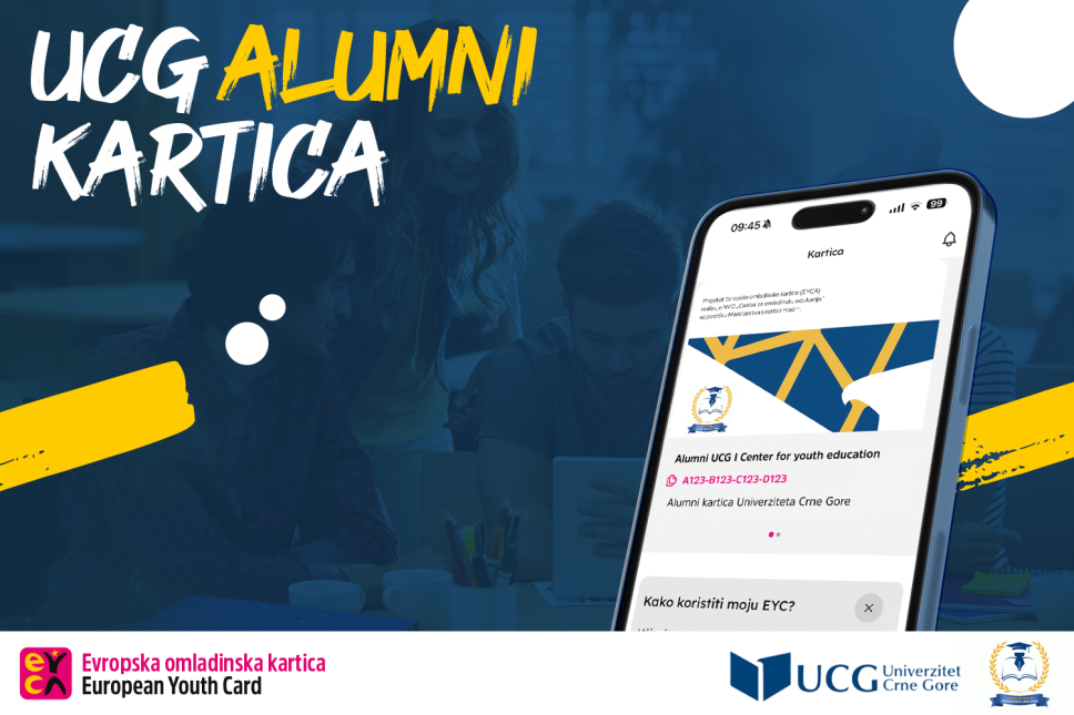  Počinju prijave za <span class="CyrLatIgnore">EYCA & </span> Alumni UCG kartice: Više od 250 popusta u Crnoj Gori i 30.000 širom Evrope 
