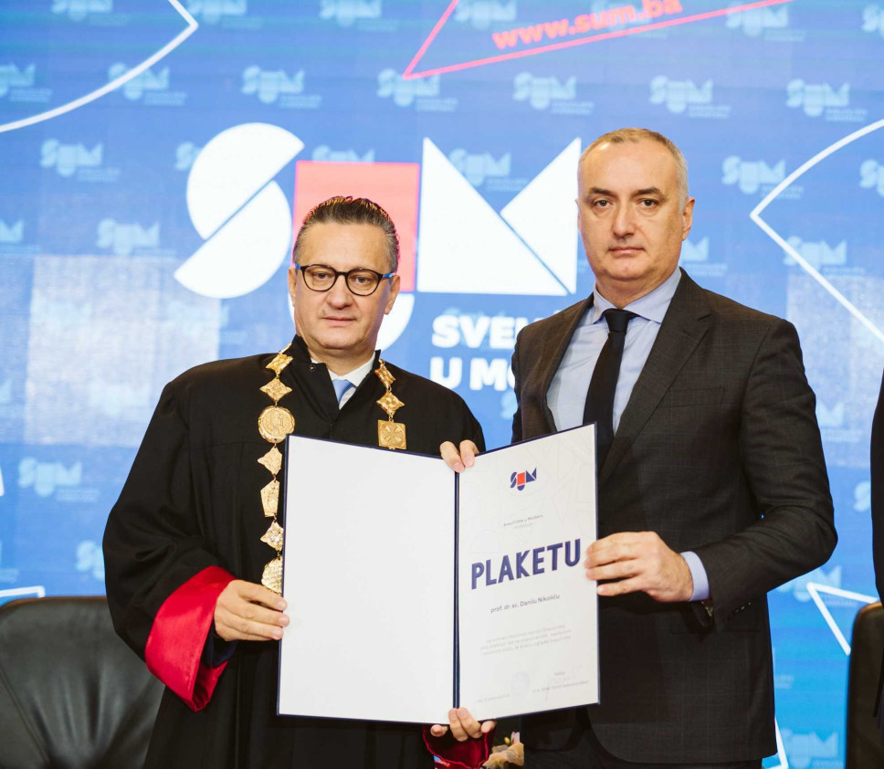 Rektoru Nikoliću uručena Plaketa Sveučilišta u Mostaru