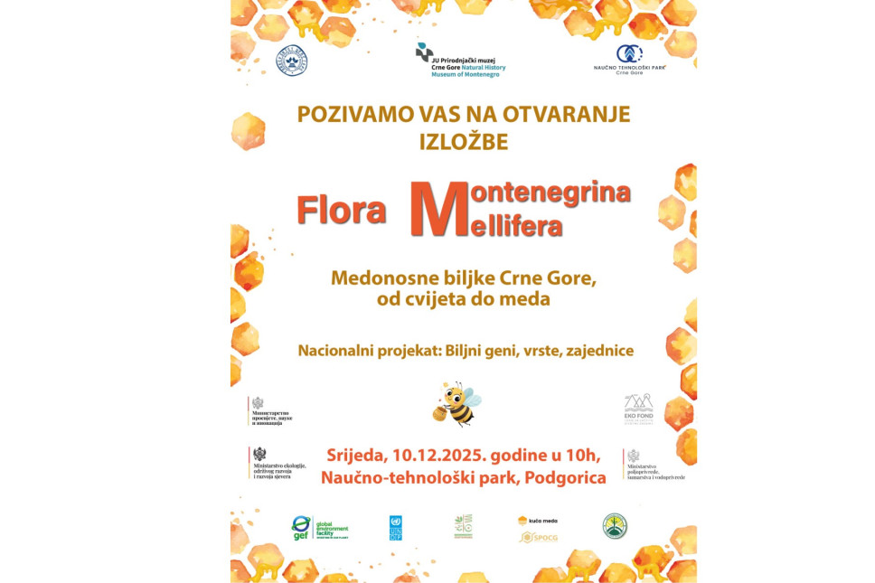 Izložba: Flora Montenegrina Mellifera – medonosne biljke Crne Gore, od cvijeta do meda