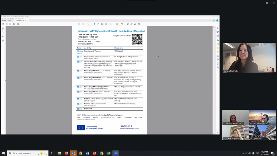 Početak saradnje sa Tehnološkim univerzitetom u Hamburgu