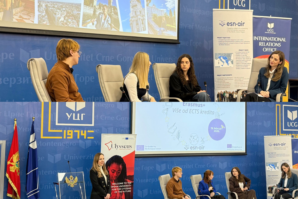 Održana panel diskusija o prednostima Erasmus+ programa za studente i osoblje Univerziteta Crne Gore
