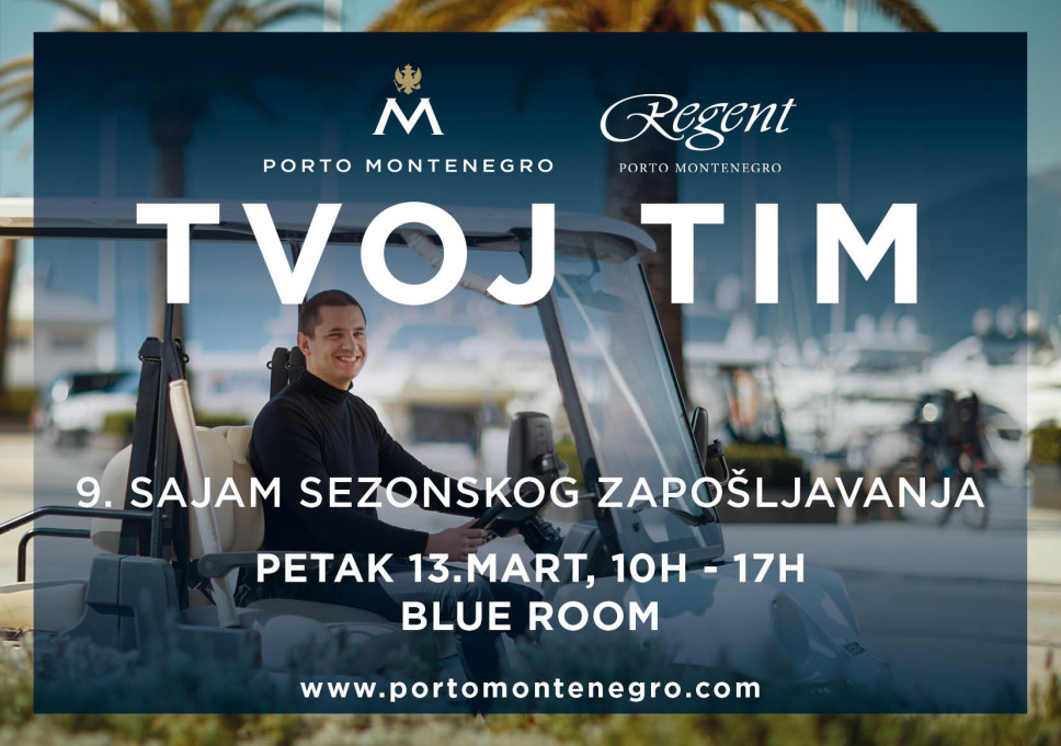 Season Employment Fair of the Company Porto Montenegro – March 13th 