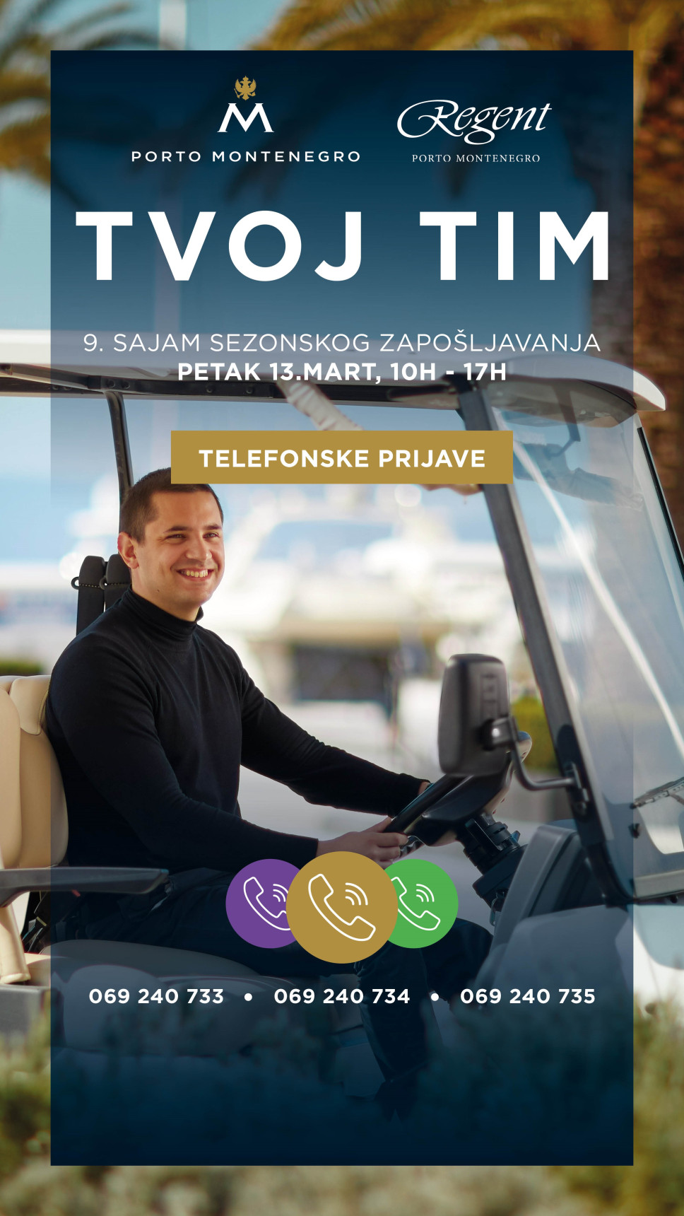 Season Job Fair of the Company Porto Montenegro will be held digitally 