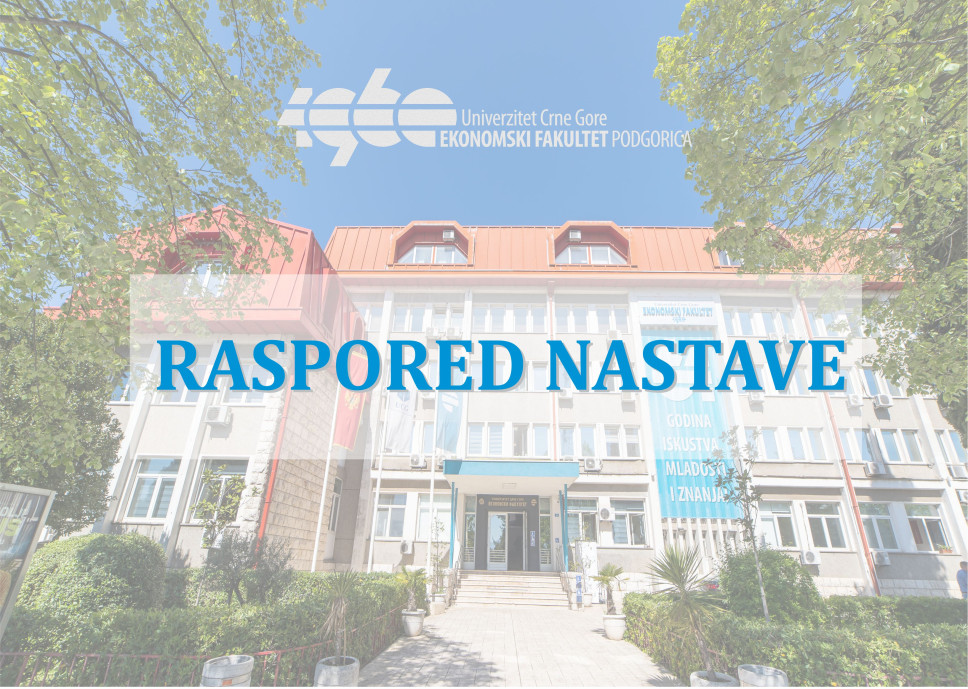 I godina - raspored nastave u zimskom semestru studijske 2022/23. godine