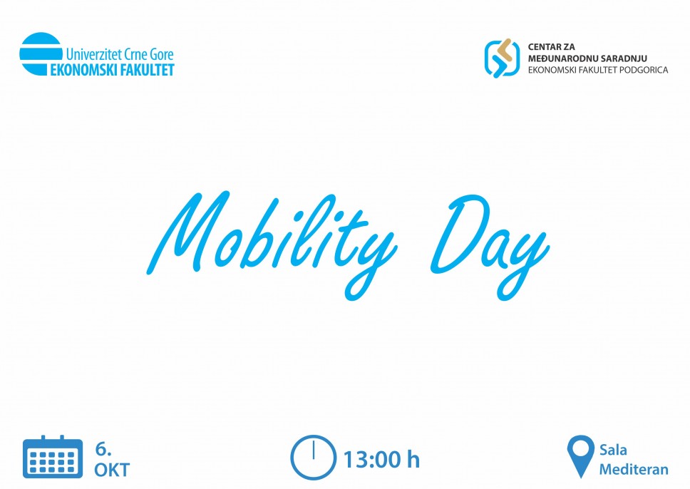 Mobility Day za sve zainteresovane studente, 6.10. u 13h