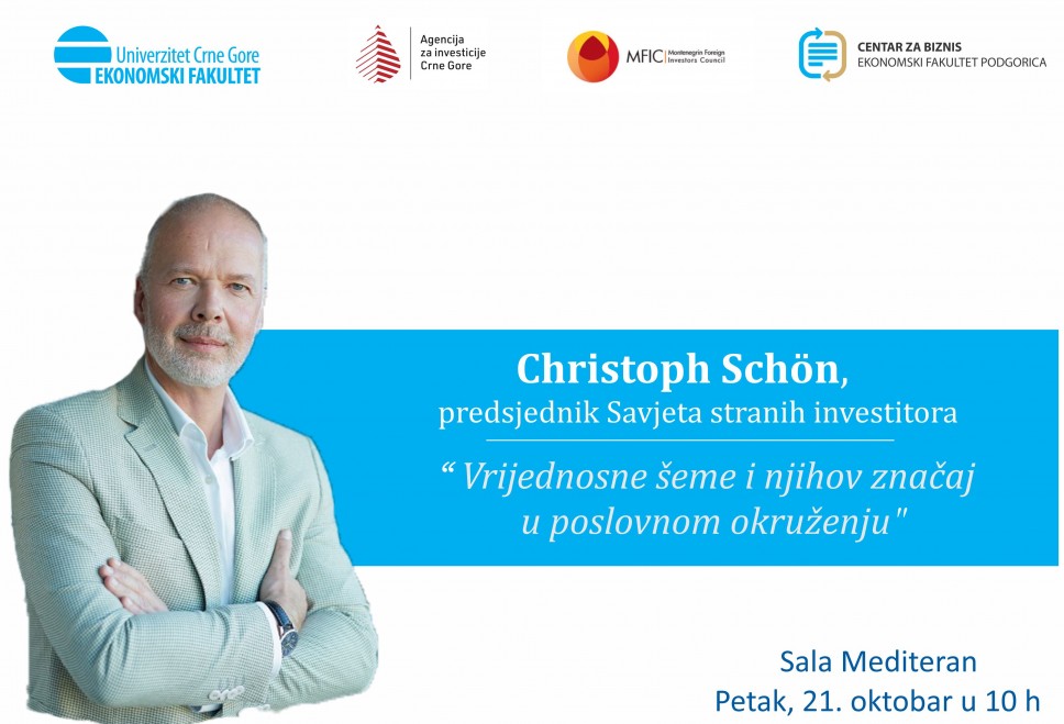 Manifestation of Business Stories: Lecture by the President of the Council of Foreign Investors of Montenegro, Kristof Schoen