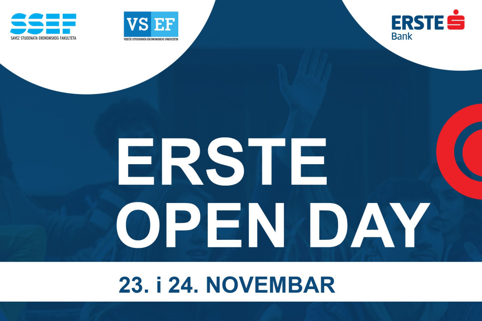 ERSTE Open Day na Ekonomskom fakultetu – iskoristi priliku za stručnu praksu u Erste banci