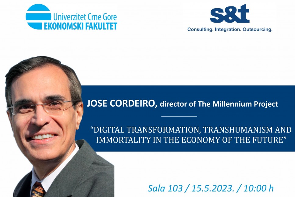 Lecture by Director of Millennium Project Jose Cordeiro on May 15th on the Faculty of Economics 