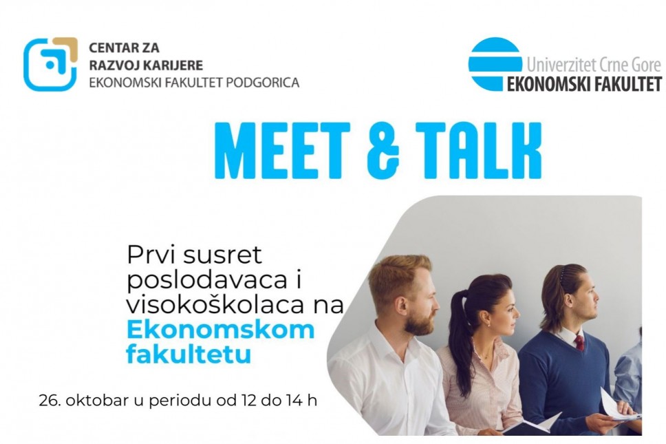 Meet & Talk on October 26th at the Faculty of Economics