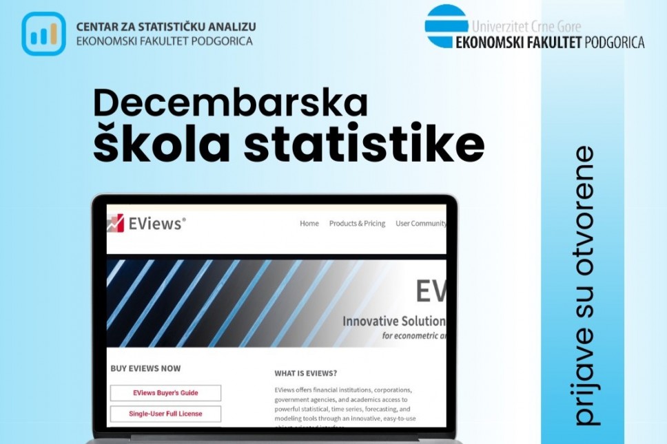 Nauči EViews - prijavi se za Decembarsku školu statistike!