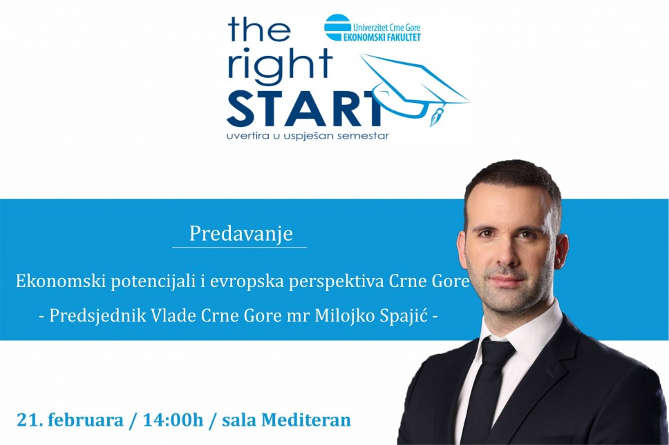 Ekonomski potencijali i evropska perspektiva Crne Gore - predavanje premijera Crne Gore na Ekonomskom fakultetu