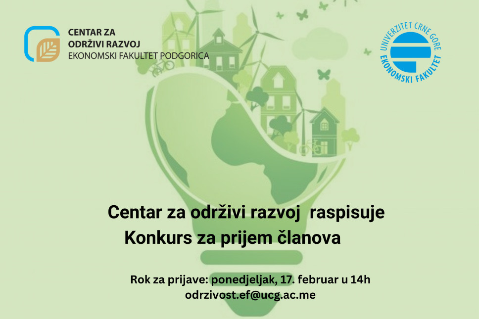Poziv studentima da se pridruže Centru za održivi razvoj!