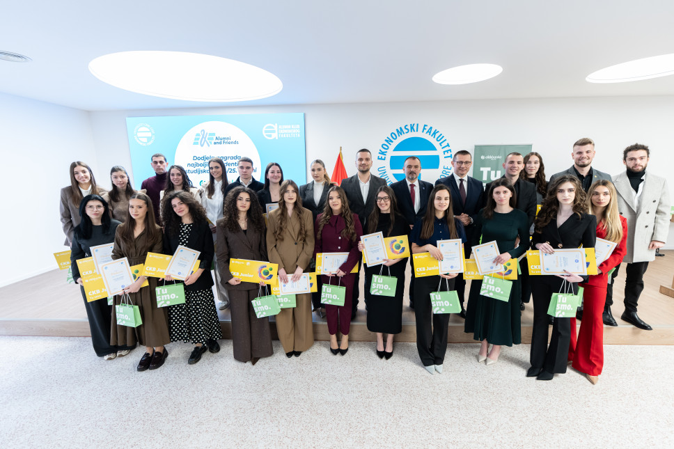 Uručene nagrade za 28 najboljih studenata Ekonomskog fakulteta (fotografije i video)