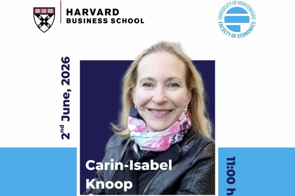 Ekonomski fakultet domaćin predavanja izvršne direktorice: <span class="CyrLatIgnore">Harvard Business School</span> 
