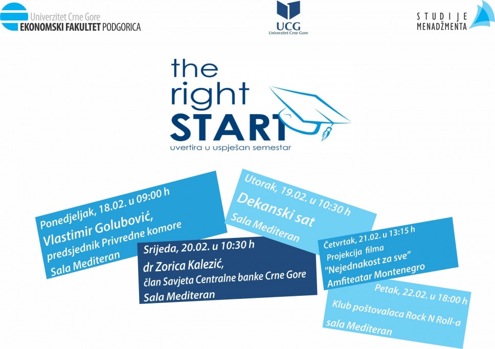 Commencement of the Summer Semester at the Faculty of Economics to Be Celebrated by a Traditional Manifestation Named THE RIGHT START  