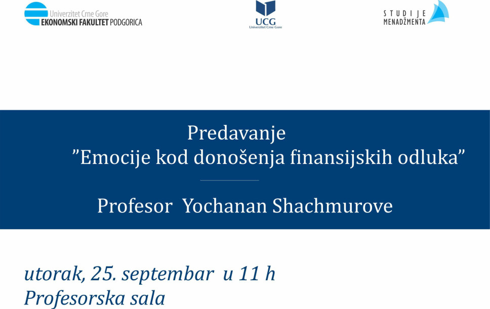 Predavanje Yochanana Shachmurove na Ekonomskom fakultetu