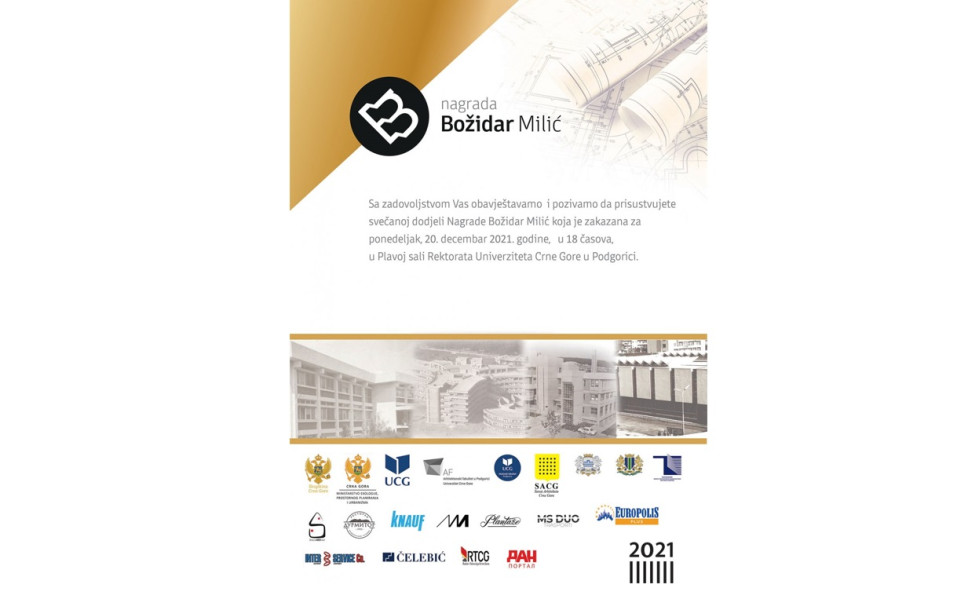 Award Ceremony of Božidar Milić Prize 2021