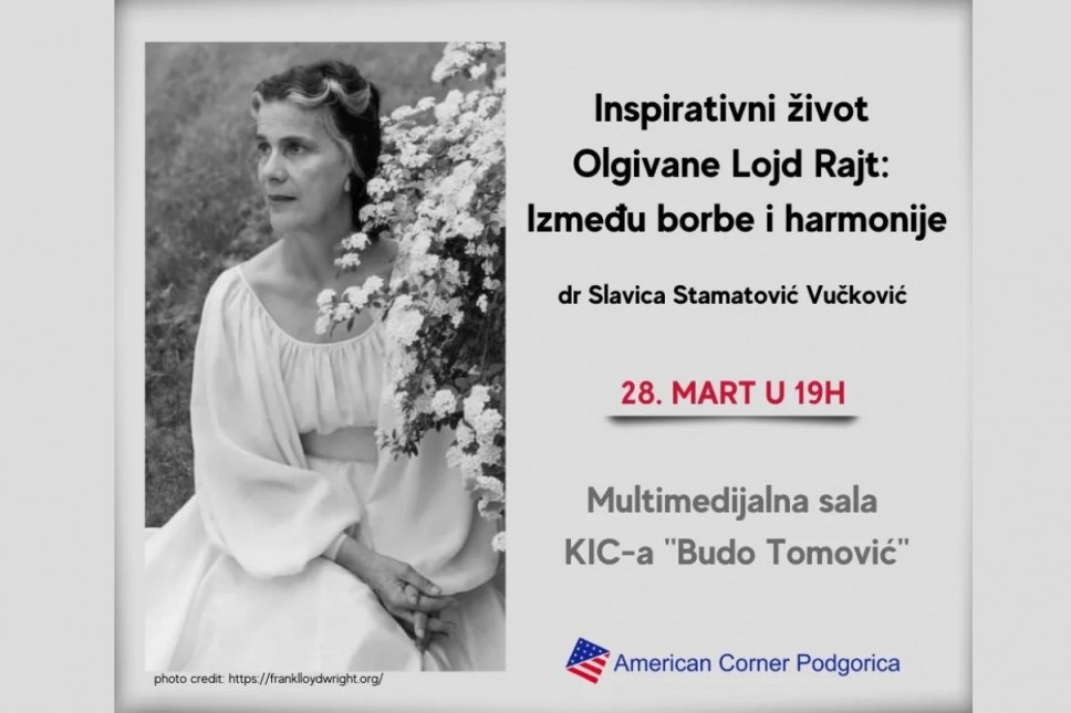Lecture by Slavica Stamatović Vučković about Life of Olgivana Lojd Rajt