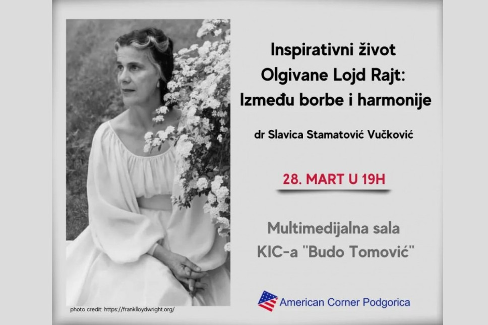 Lecture by Slavica Stamatović Vučković about Life of Olgivana Lojd Rajt