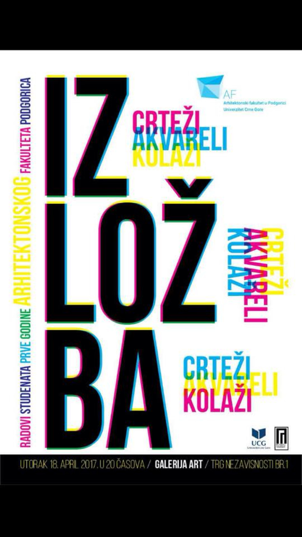 IZLOŽBA STUDENATA ARHITEKTONSKOG FAKULTETA_14.04.2017.