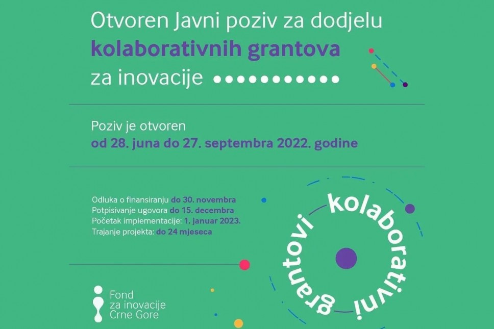 Javni poziv za dodjelu kolaborativnih grantova za inovacije