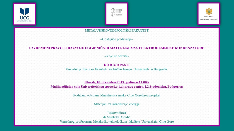 Lecture by Professor Igor Paštij on December 10th 