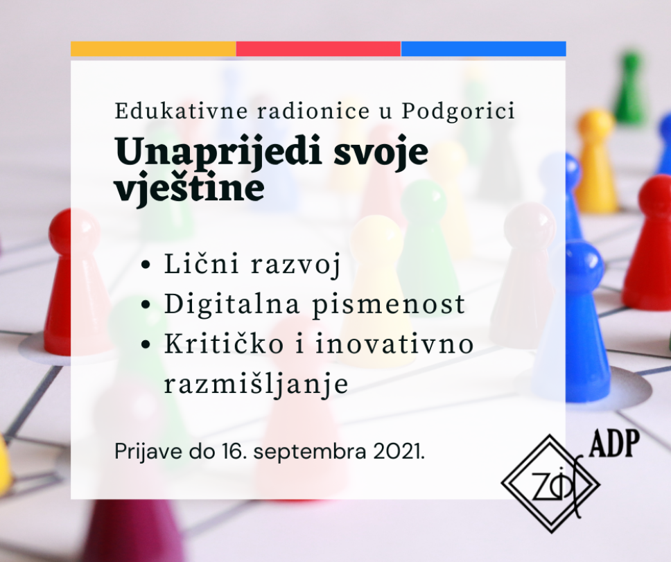 Poziv za učešće u edukativnim radionicama „Unaprijedi svoje vještine“