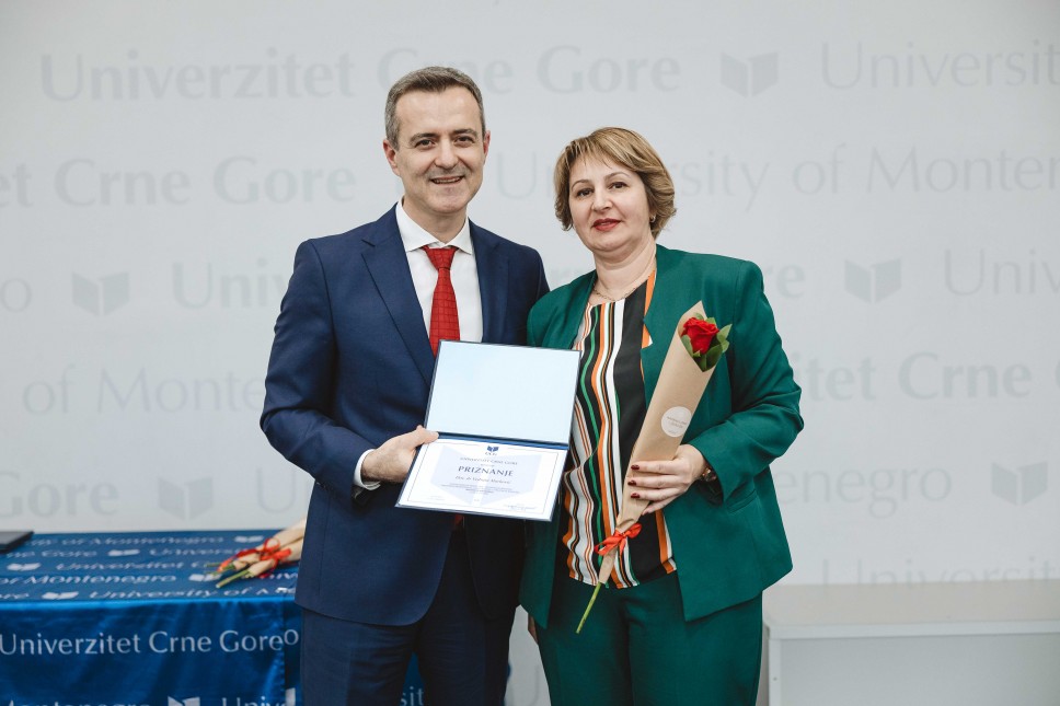 Professor Vedrana Marković Awarded the Annual Prize of the University of Montenegro