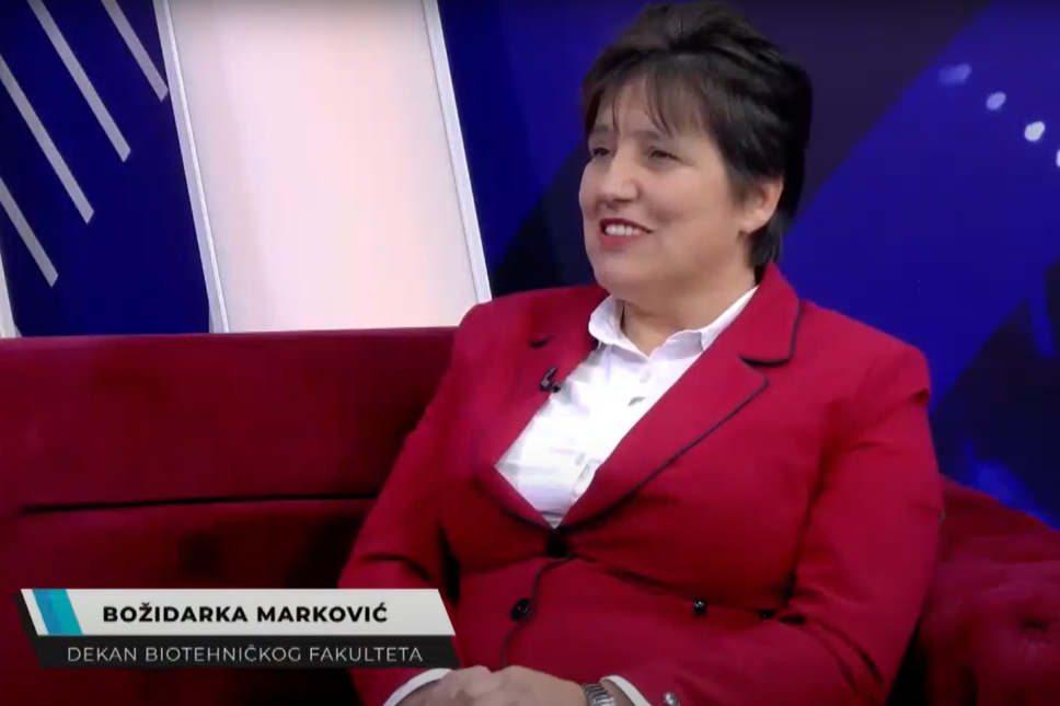 Dekanka Marković o upisu na Biotehnički fakultet u TV emisiji