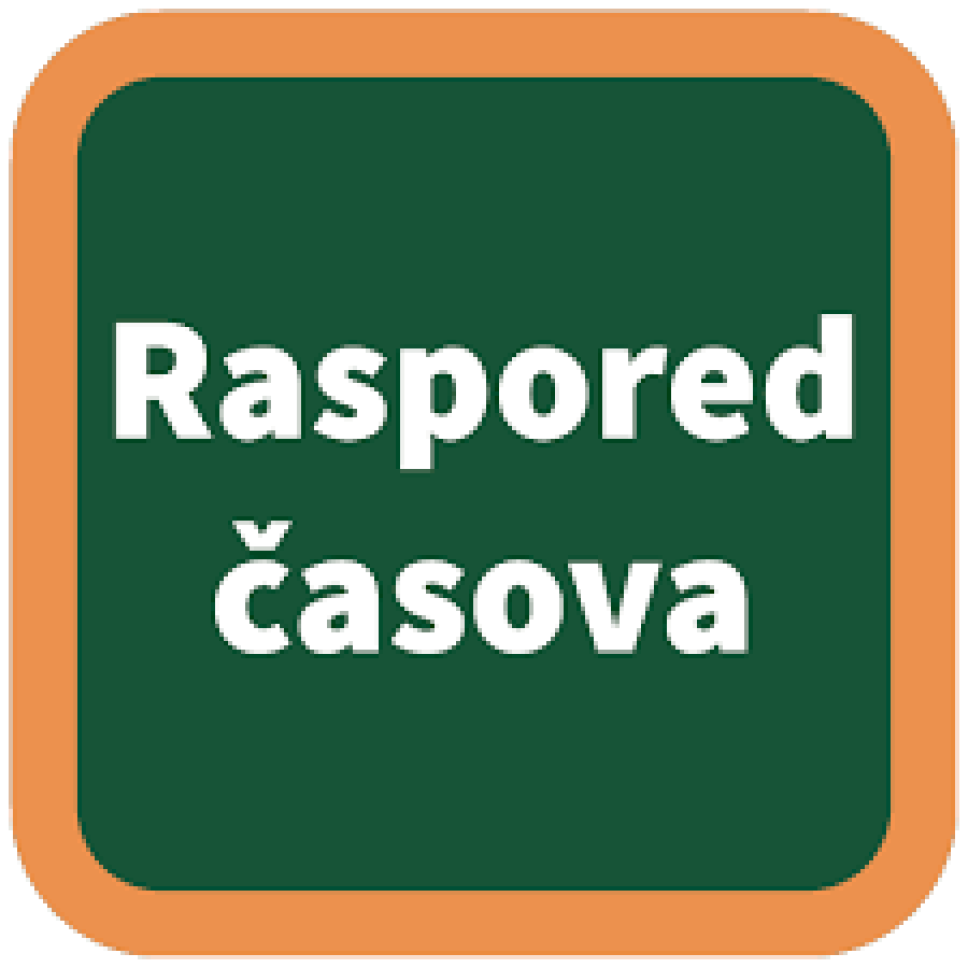 Raspored časova za zimski semestar studijske 2019/20 godine