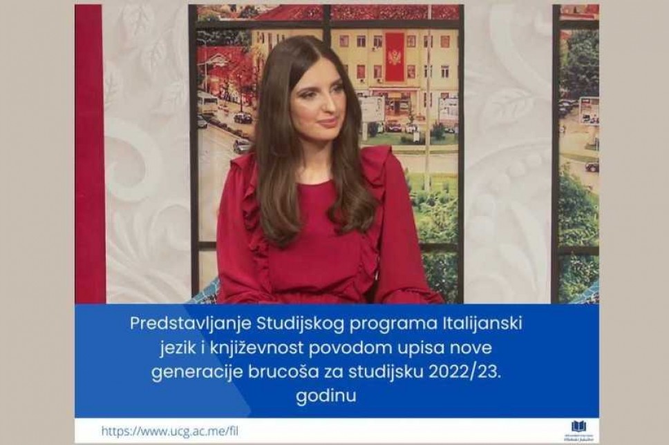 Predstavljanje SP za italijanski jezik i književnost (TV Nikšić) 