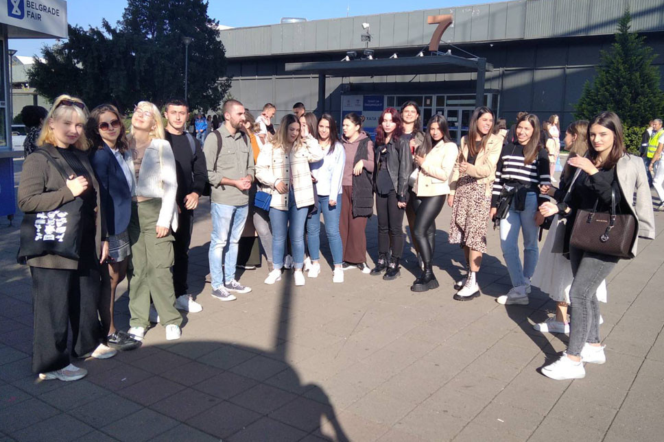 Students of the SP for Serbian Language and Literature at the Book Fair in Belgrade
