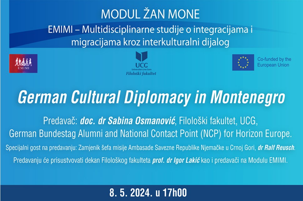 German Cultural Diplomacy in Montenegro
