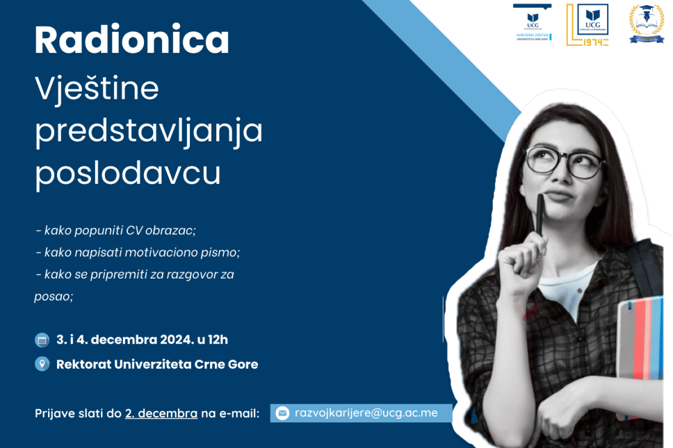 Otvorene prijave za radionicu „Vještine predstavljanja poslodavcu“