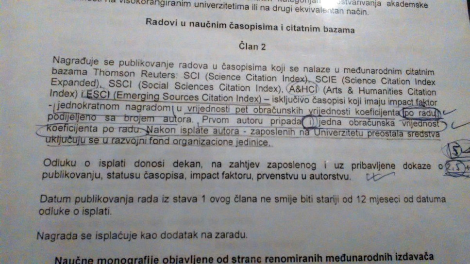 NAGRAĐIVANJE NASTAVNIKA PO OSNOVU PUBLIKOVANJA 