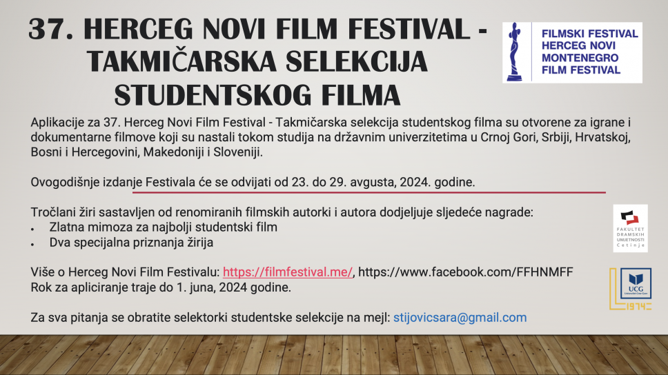 Takmičarska selekcija studentskog filma na 37. Hercegnovskom filmskom festivalu 2024.g. 