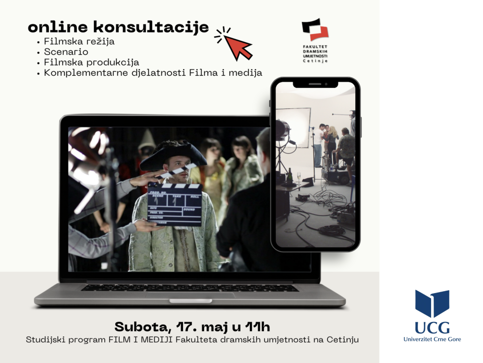 U susret prijemnom ispitu: Onlajn konsultacije - Film i mediji, FDU CETINJE