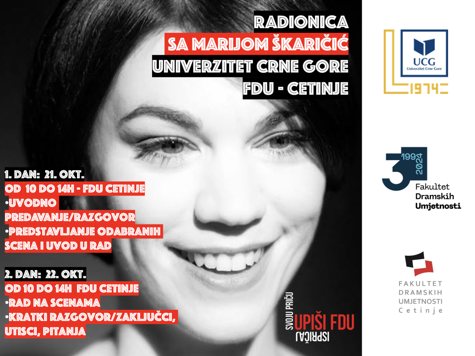 Radionica vanr. prof Marije Škaričić na FDU - Cetinje 