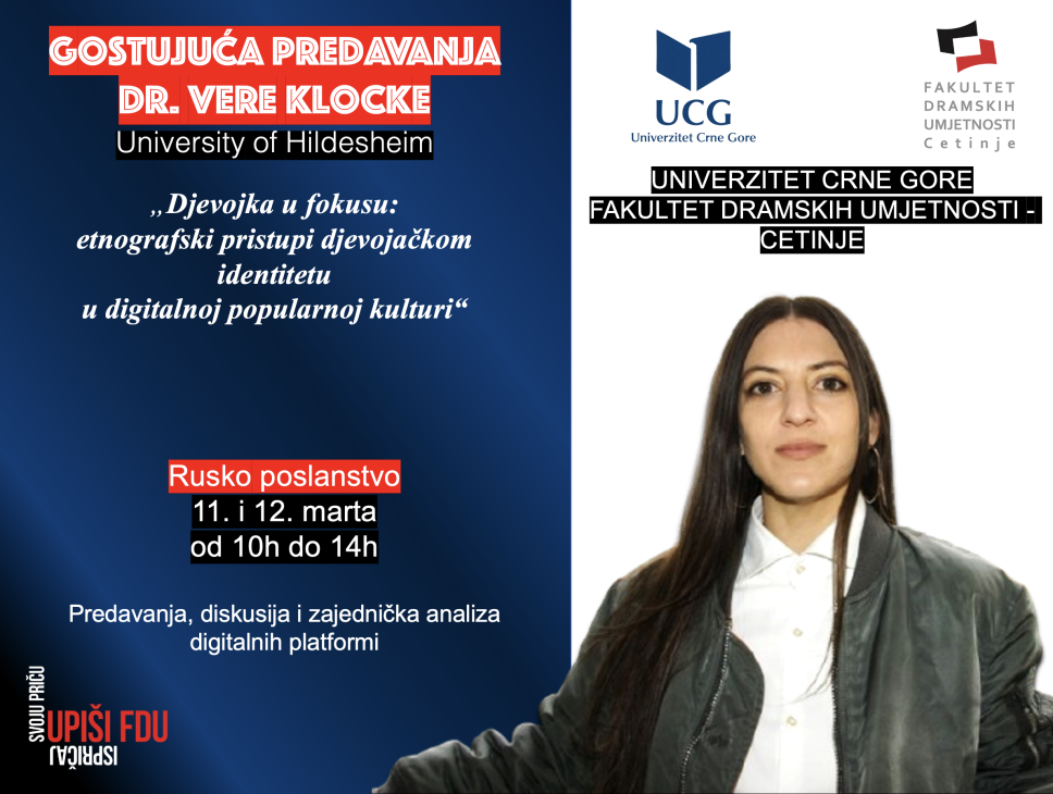 Dvodnevna gostujuća predavanja dr Vere Klocke  sa Univerziteta u Hildešhajmu