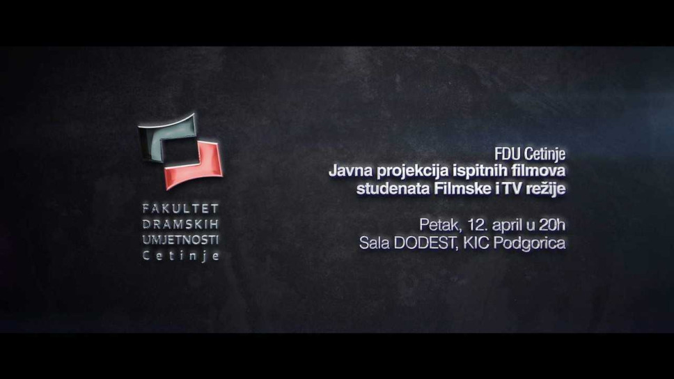 Javna projekcija ispitnih filmova studenata Filmske i TV režije