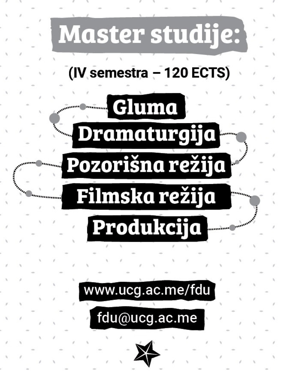 Pravilnik za upis i pravila studiranja na novim dvogodišnjim master studijama Univerziteta Crne Gore.