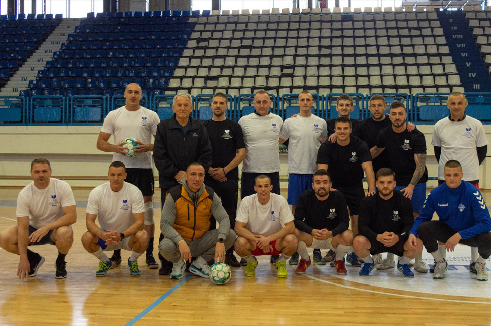 Exhibition Match in Mini Football Played between Students and Professors 