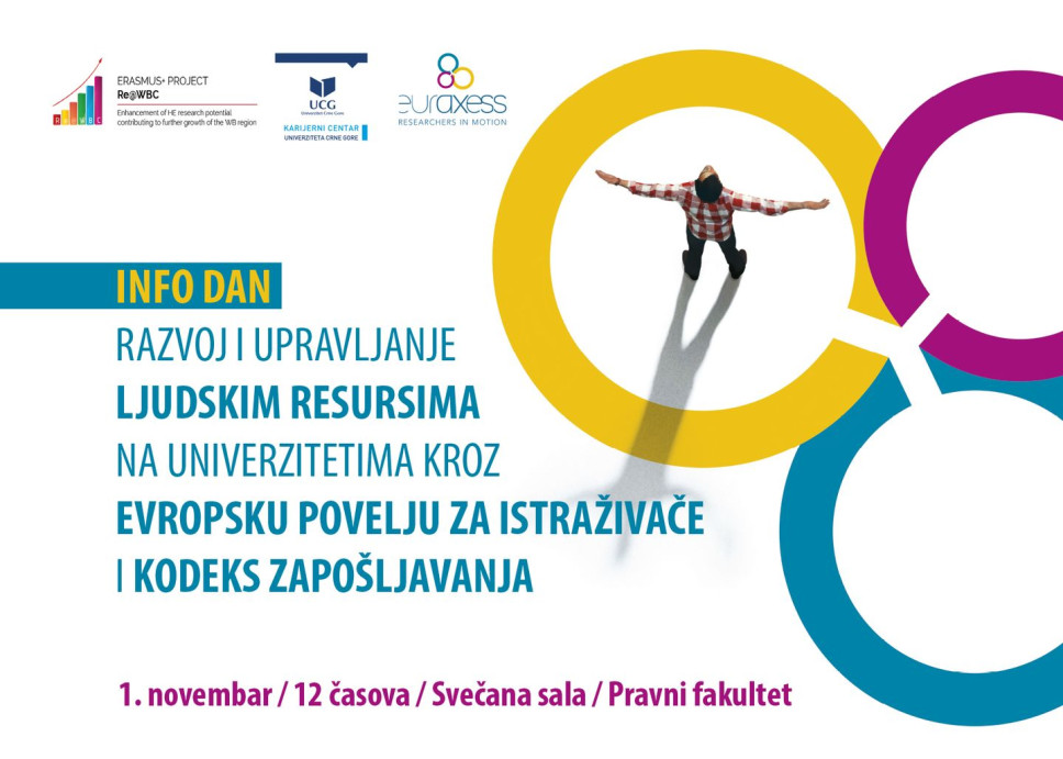 Info dan o Evropskoj povelji za istraživače i  Kodeksu zapošljavanja na univerzitetima 1. novembra