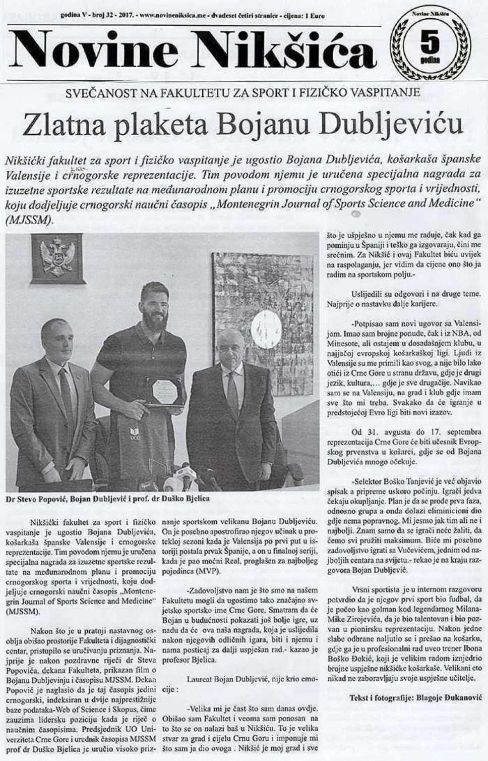 Novine Nikšića, 01.07.2017.