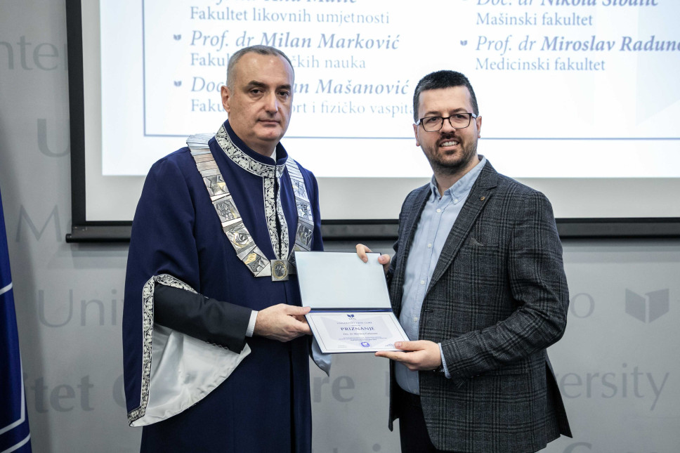 Doc. dr Martin Ćalasan o priznanju UCG, uspjesima u životu i na polju nauke